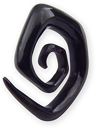 Fly Style Piercing Ohr Expander aus Horn - Dehnungsspirale Dehnschnecke Dehnspirale Dehnungsschnecke Dehnsichel, Grösse:12 mm (Paar)