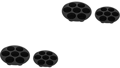 Cabilock 4 pcs 7 Muffin Cupcake Tin Tray Oven Cupcake Baking Pan Tray Muffin Cake Molds Silicone Baking Pan Silicone Cups molds Soap Silica Gel Porous Cake Cup