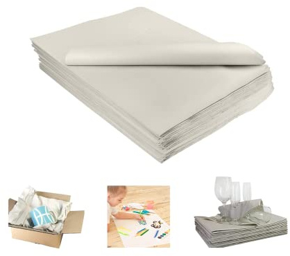 500 x Newspaper Offcuts Packing Paper Sheets for Moving Box filling Clean Unprinted White Newsprint Paper Sheets Perfect for Wrapping and Protecting Fragile Items - 20” x 30”