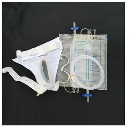 DRXRD Urinella Für Männer Tragbare Urinflasche Für Männer Mit Auffangbeutel Rückflussverhinderungskatheter Für Männer Geeignet Für Patienten Und Reisende Plasticsenior