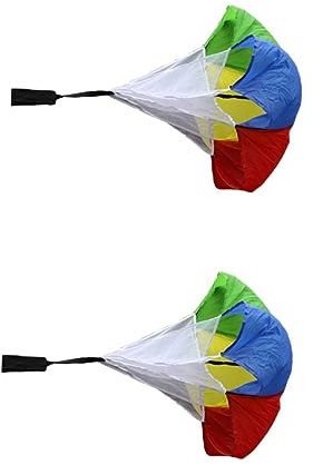 BESPORTBLE 2 Stück Bunter Widerstands-Fallschirm Krafttraining Körperliche Fitness Regenschirm Für Jungen Und Mädchen Outdoor-sporttraining