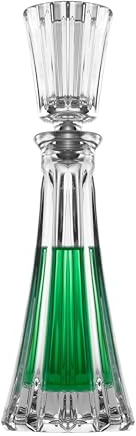 Barski Crystal - Glass -Mouthwash Decanter with 1.75 oz Cup Stopper - (can use the stopper as a Tumbler) 8.6 Height - 3 Oz. Decanter - Vertical Lines Design - Made in Europe