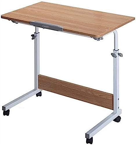 Couchtische, Schreibtisch, zusammenklappbar, für Studenten, Computer, Büchertisch, höhenverstellbar, Farbe, Größe optional (Farbe: L80w40, Größe: Weiß)