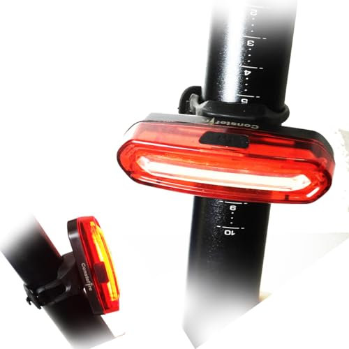 2 PCS LED Luce Posteriore Bici USB Ricaricabile, luce Fanale Posteriore per Bicicletta LED, 120 Lumen IPX6 Impermeabile con 6 modalità, luce bici Sicuro - per Bici da Strada e Mountain Bike,Caschi