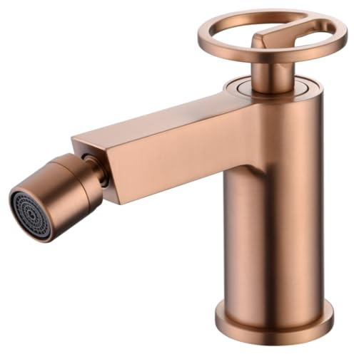 IMEX - Robinet Bidet | Robinet mitigeur Bide | Robinet de bidet avec mélangeur d'eau chaude et froide | Robinetterie Bidet | Installation facile | Série Olympe | Couleur or rose brossé