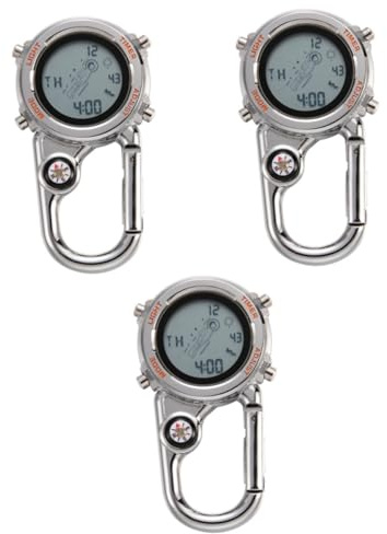 Sosoport 3stücke Multifunktionale Climbing Watch Mit Karabiner Und Fob Für Outdoor-aktivitäten wasserdichte Digitale Unisex-Uhr Für Camping Bergsteigen Und Sport