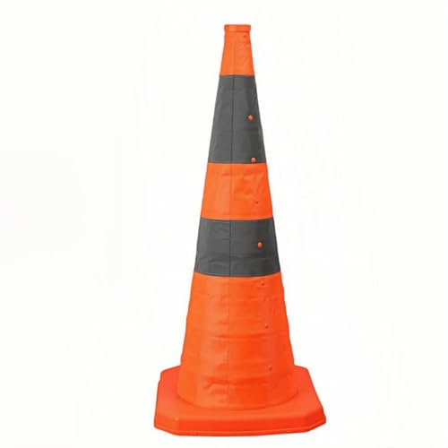 Verkehrskegel, Faltbare Warnkegel, Sicherheitskegel, MarkierungshüTchen, Stapelbar Und Flexibel, Geeignet FüR Bauarbeiten, StraßEnparken, Zugangskontrolle, Sicherheitskegel FüR Absperranlagen(70cm)