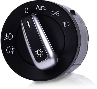 COZERI Lichtschalter Kompatibel 5ND941431B mit für VW Golf V 03-08 Golf Plus 05-13 Passat B6 05-09, Jetta III 05-10 Tiguan Caddy Eos Scirocco Touran, Scheinwerferschalter