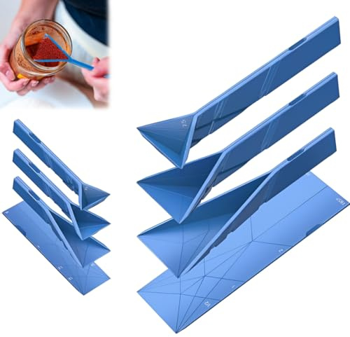XPEX 2 Stück Messlöffel-Set Zusammenklappbarer 3-in-1-Messlöffel Cup Messbecher Klein Löffel Set,Gewürzlöffel Esslöffel Dosierlöffel kleine löffel für Trockenrationen Flüssigkeit Backmessen（Blau）
