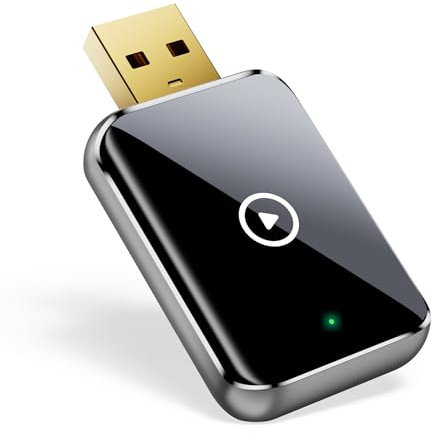 2025 Wireless Carplay Adapter für iPhone - Konvertiert kabelgebundenen zu kabellosen Carplay Adapter, Mini Plug & Play Carplay für Autos ab 2017 & für iPhone iOS 10+, USB & Typ-C
