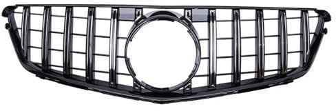WXJFFF Auto Front Kühlergrill für Mercedes Benz C Class W204 AMG C200 C300 2008 2009 2010 2011 2012 2013 2014, Front Stoßstangengrill Kühlergrille, Auto Grill Ersatz Zubehör