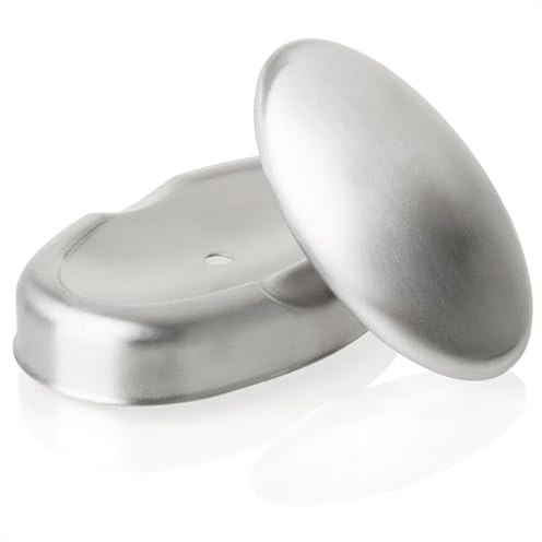 Yeenano Saponetta in Acciaio Inox,Saponetta Antiodore,Metal Soap Bar per Sapone Antiodore Barra Metallica Per Cucina,Rimuove Odori di Pesce,Cipolla e Aglio,Saponetta Acciaio Inossidabile Lucidato