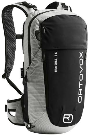 Ortovox Traverse Pure 18L S Zaino da arrampicata alpina con lunghezza posteriore più corta per uomo e donna, 18 litri, Marmo grigio., 18 Liter, Traverse