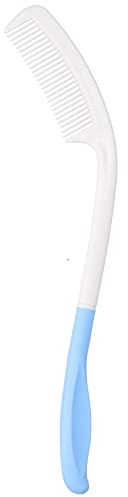 Srliya Pettine a Manico Lungo, Design Ergonomico, Pettine ABS, per Anziani, Handicap, con Maniglia Allungata, Testa Curva, Spazzolando Facilmente i Capelli, Materiale in Silicone ABS,