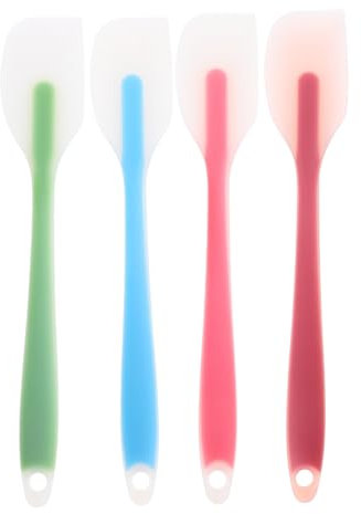 VALICLUD 4stücke Silikon-schaber Zum Mischen Und Backen Antihaft-spatel Für Küche Hitzebeständig Bis Ergonomisches Design Mit Aufhängelöchern