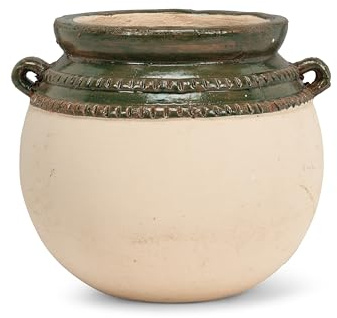 Abbott Collection Planter, Terracotta, Natural/Green, 6.5 H