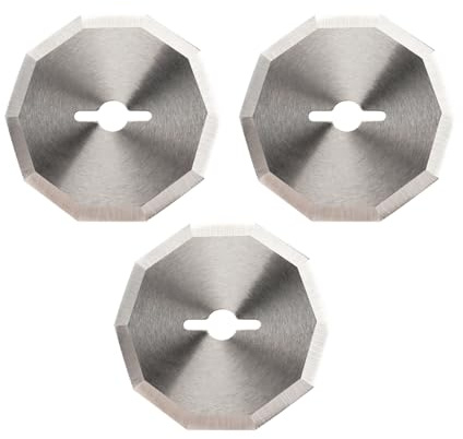 Gasea 3Pcs Cuchillas Giratorias, Cuchillas de Corte Giratorias, Circular cuchillas de Corte, para Acolchar, Papel, Tela, álbumes de Recortes, Costura