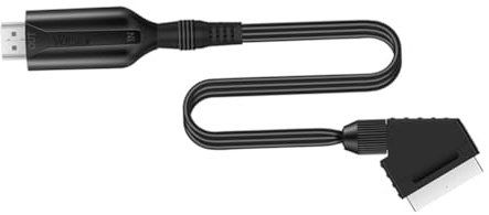 OSOLADY Convertisseur Scart Vers Vidéo Audio 1 Mètre Adaptateur Vidéo Péritel Plug and Play Pour Tv Standard Usage Domestique Signal 480i/576i Couleur Noire