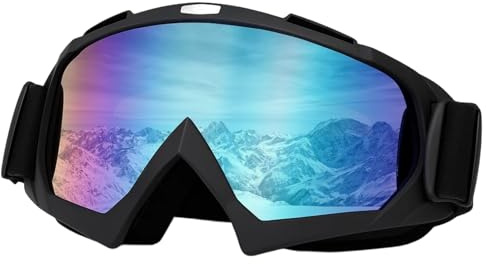 WNXBFO Ski Goggles, Mtb Goggles, Ski Goggles for Men Women, Motocross Goggless with Adjustable Elastic Head Strap, Dirt Bike Goggless for Skiing Motorcycle Riding ATV Racing Outdoor Sports