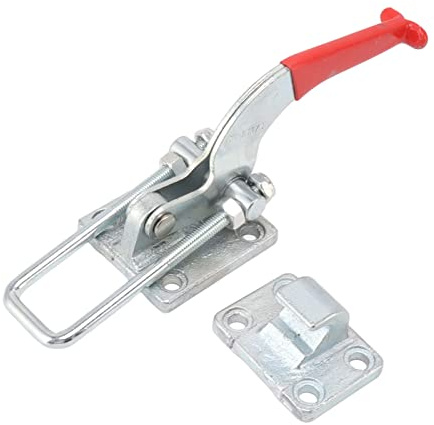 Abrazadera de pestillo de palanca, resistente, ajustable, de liberación rápida, capacidad de sujeción de 1818 kg, para puertas, maquinaria, automóviles, hierro, galvanizado, 28,7