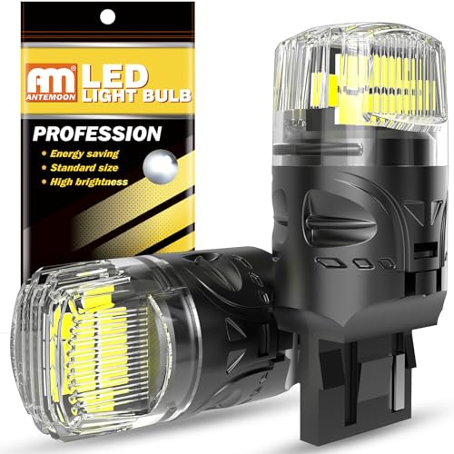 ANTEMOON 582 W21W 7440 T20 Lampadine LED 12V Super Luminoso 2800LM 6000K Bianco 7441 992 Sostituzione per Luce di Retromarcia Posteriori Luci Marcia Diurna Luce del Freno, 2 Pezzi