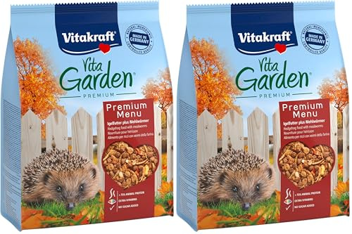 Vitakraft Vita Garden, Trockenfutter für Igel, für hilfsbedürftige Igel, mit Insekten, hoher Proteinanteil (1x 2,5kg) (Packung mit 2)