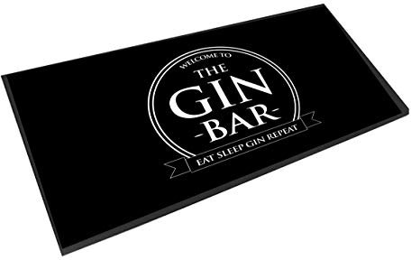 Gin Bar Runner - Black Circle - Tapis de pub Cocktail Runner