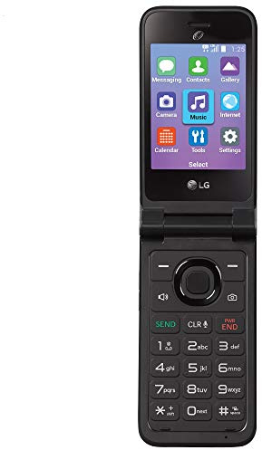 TracFone Carrier-Locked LG Classic Flip 4G LTE Prepaid Flip Phone- Black - 4GB - Sim Card Included – CDMA