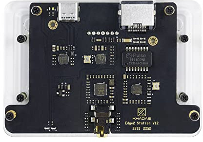 khadas Edge2 Station Scheda di estensione per computer a scheda singola Edge2 con porta Ethernet 10/100M, porta USB-C, jack per cuffie da 3,5 mm, UART per il debug e DAC audio esterno