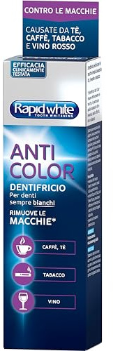 Rapid White - Zahnaufhellende Zahnpasta, entfernt Zahnflecken aus Kaffee, Tabak und Lebensmitteln, wirkt der Zahnsteinbildung und Karies entgegen, Minzgeschmack, klinisch getestet, 75 ml