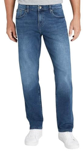 Chaps Men’s Slim Straight Fit Jeans (US, Waist Inseam, 38, 30, Regular, Regular, Vintage Blue)