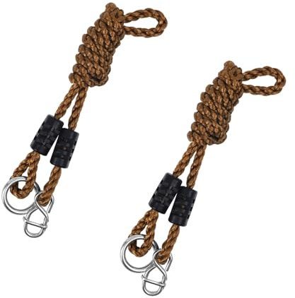 AMONENZ 2 Pièces Corde Balancoire Exterieur, 1,8 m Corde Hamac, Peut Supporter 300 kg Sangle Balancoire, Longueur Réglable, pour Hamac de Camping, Balançoire, Chaise Suspendue