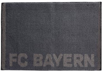 FC Bayern München I Badteppich I Badvorleger I Badezimmerteppich I Grau I 50x80 cm