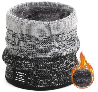 FOSDICK Bufanda Invierno para Hombre Mujer, Calentador Tubular Cuello, Bufanda Tubular, Calentador de Cuello, Braga Cuello Cálido Para Mantener el Calor al Aire Libre Montar en Bicicleta Esquiar
