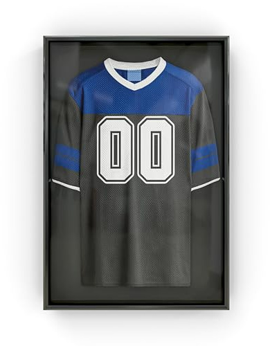 Snap - Sports Jersey Display Case - Shadow Box - 20x30 - Black Wall Mount - Jersey Display Cabinet - Wall Hanging - Sports Memorabilia - Sports Room Décor