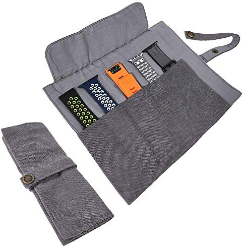 Yooside - Accessoire pour bracelet de montre connectée en coton - Sac de rangement - Compatible avec bracelets Apple, Garmin, Samsung