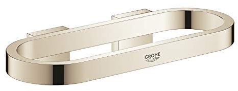 Grohe Handtuchring und Duschablage mit kratzfester Starlight-Oberfläche, 8,5 x 20 x 3 cm, Nickel gebürstet (Referenz: 41035BE0)