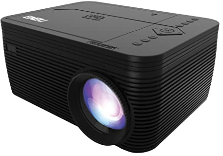 Naxa Electronics NVP-2502C NVP-2502C Projecteur de cinéma Maison LCD 150 avec Lecteur DVD intégré, télécommande et étui, Consoles de Jeu, Bluetooth, HDMI x 2, USB 2.0, Prise en Charge MicroSD, VGA