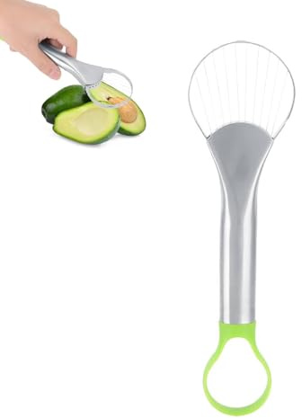 Avocado-Schneider aus Edelstahl, Avocado-Schäler, multifunktionales Avocado-Messer, Küche, 2-in-1-Frucht-Avocado-Schneider, Kerntrennmesser