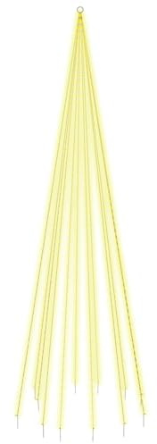vidaXL Julgran på flaggstång varmvit 732 LEDs 500 cm