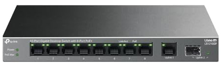 COMMUTATEUR GIGABIT DE Bureau 10 Ports avec 8 Ports POE+
