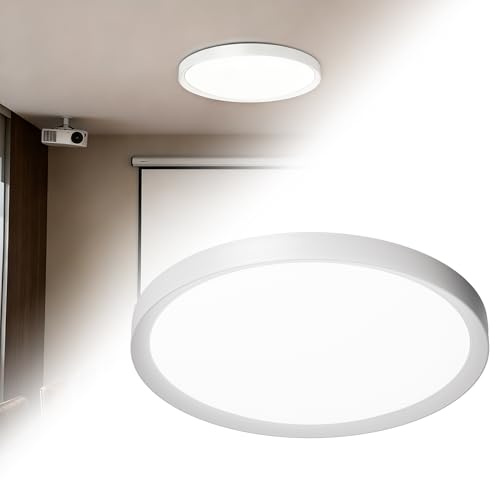 Froadp 72W LED Deckenleuchte Flach Rund Feuchtraumleuchte Deckenlampe LED Kellerlampe IP44 Wasserdichte Garagenlampe Deckenbeleuchtung für Badezimmer Wohnzimmer Schlafzimmer Büro (Kaltweiß)