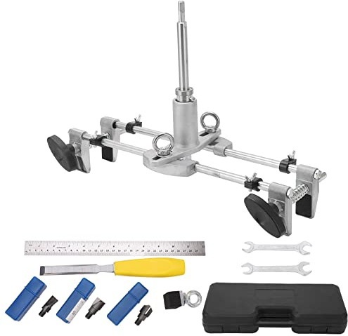 flexman Door Lock Hole Opener Kit, Door Lock Installation Kit for Mortise Cutting of Lock Body Panel, Solid Wood Mortiser Machine Jig Tool Replacement Parts for Cutting