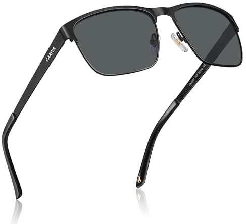 CARFIA Polariserade solglasögon för män med metallbåge UV 400 körglasögon sportglasögon kategori 3 CA5225