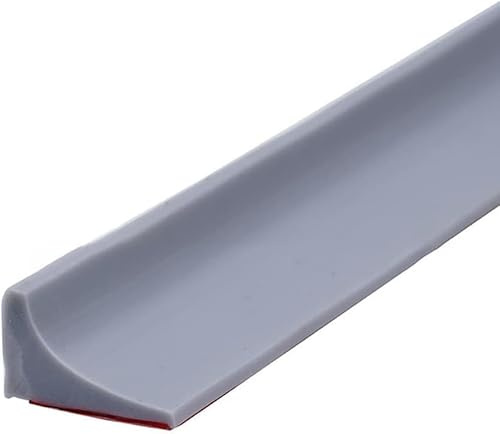 XUYUPU Soglie doccia, protezioni autoadesive per cucine e bagni, guarnizioni per piatti doccia, supporto adesivo in un unico pezzo, soglie doccia pieghevoli, water stopper (150cm,Grigio)