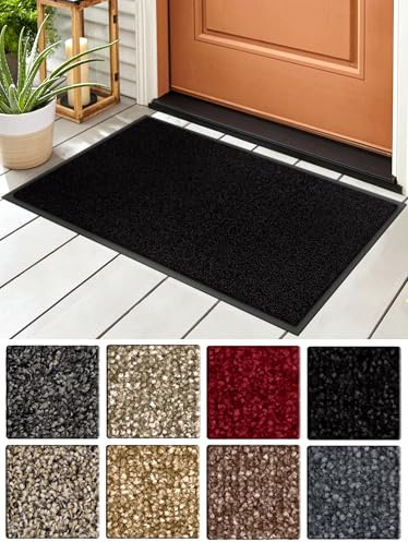 Carpet Diem Prestige Schmutzfangmatte schön und haltbar, Premium Fußmatte innen & außen - Sauberlaufmatte für Eingangsbereich, Flur & Haustür - Schwarz 90x150