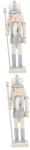 Cabilock 2 Pezzi Schiaccianoci in Legno Soldato Casa Figure Schiaccianoci in Legno Decorazione Per Camera Da Letto Soggiorno