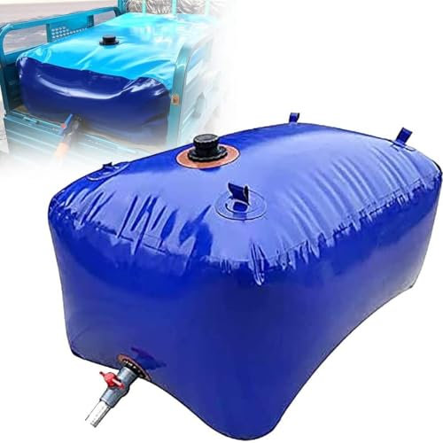 Suixtil Verdickte und haltbare Wasserblase/Speicherbehälter, tragbarer Faltbarer Outdoor-Wasserspeicher, Auto-Camping-Wassersack, Notfall-Wasserspeicherbox(2000l)