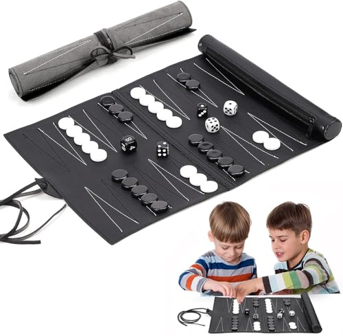 Backgammon Set da Viaggio Portatili Gioco da Tavolo (36 x 25,3 cm)