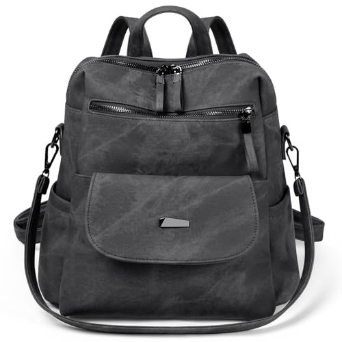 Aucuu Frauen Rucksack Wasserdicht, Rucksack Damen Klein, Cityrucksack aus PU Leder, Tagesrucksack Schulrucksack, Casual Daypack, Damen-Rucksackhandtaschen, Reiserucksack für Reisen Schule Arbeit